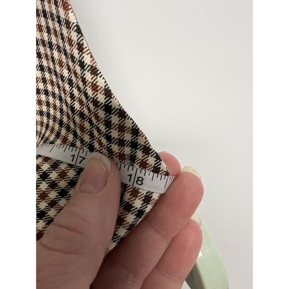 Vintage Style Button Up Vest Medium Light Academia Preppy Equestrian Plaid Boho - Picture 7 of 12